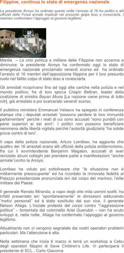 Filippine, continua lo...
